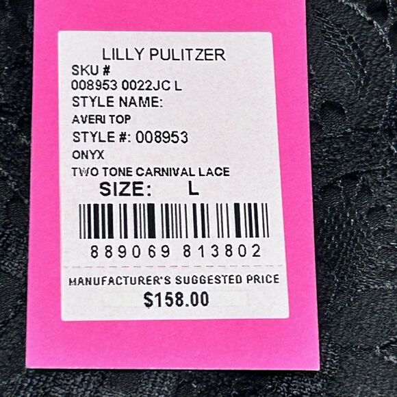 Lilly Pulitzer Averi Top Two Tone Carnival Lace - Picture 11 of 11